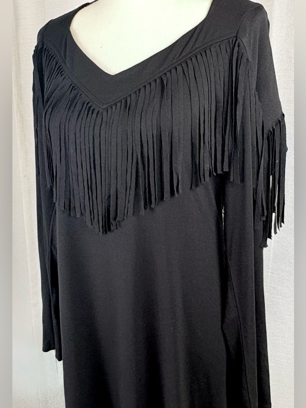 Idyllwind Black Fringe Western Dress L NWT Boho Cowgirl Festival - Picture 4 of 7